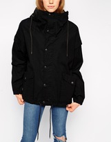 Thumbnail for your product : B.Tempt'd mbyM Hooded Jacket With Front Pockets & Drawstring Waist