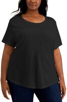 Thumbnail for your product : Karen Scott Plus Size Pin Tuck Top, Created for Macy's