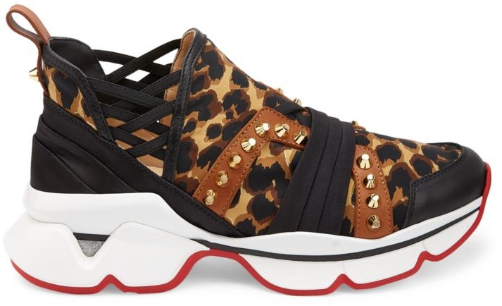 christian louboutin leopard sneakers