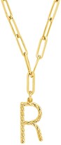 Thumbnail for your product : Sterling Forever 14K Goldtone Braided R Initial Pendant Necklace
