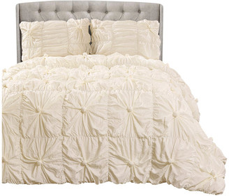 Triangle Home Fashions Bella Comforter Ivory 3-Piece Set, Full/Queen