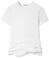 Comme des Garçons Comme des Garçons - Pleated Cotton-jersey T-shirt - White
