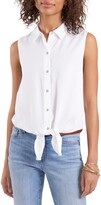 Thumbnail for your product : Vince Camuto Tie Front Sleeveless Button-Up Shirt