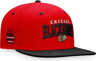 Women's Fanatics Branded Red/Black Chicago Blackhawks Authentic Pro Team Locker Room Beanie with Pom