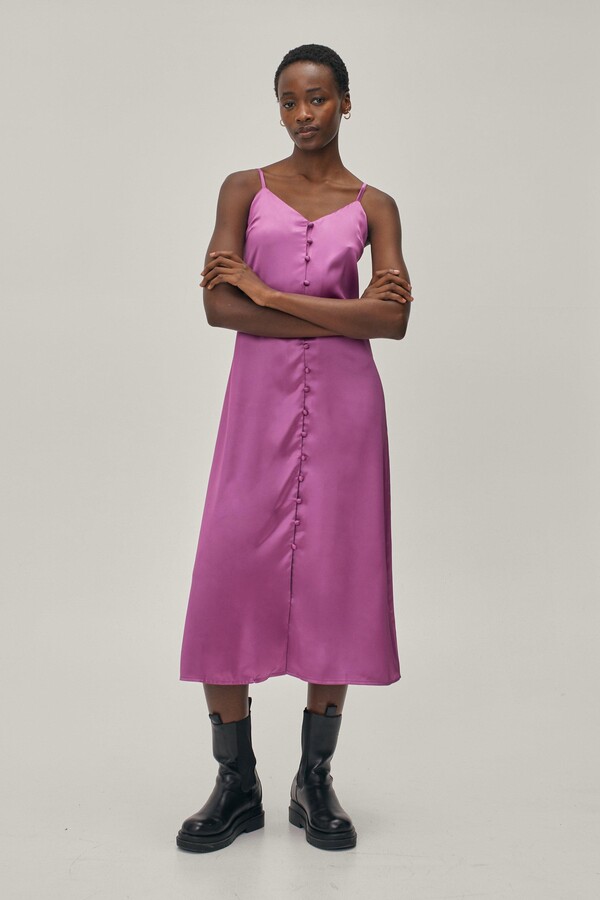 button down pink dress