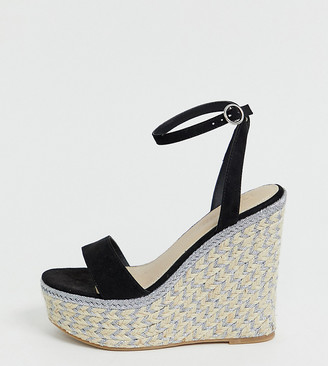 asos design jaylen espadrille wedges in white