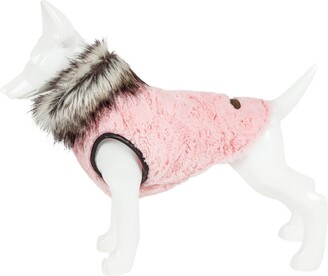 Pet Life Luxe 'Pinkachew' Charming Faux Fur Dog Coat Jacket