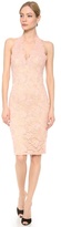 Thumbnail for your product : Reem Acra Re-embroidered Lace Plunge Front Halter Dress
