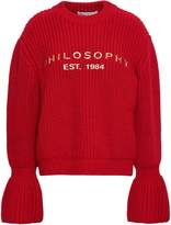 Thumbnail for your product : Philosophy di Lorenzo Serafini Fluted Ribbed Wool Sweater