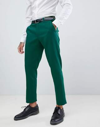 ASOS Design DESIGN wedding skinny suit pants in forest green
