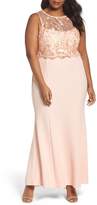 Thumbnail for your product : Marina Popover Lace Gown