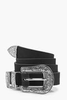 Thumbnail for your product : boohoo Suedette Western belt