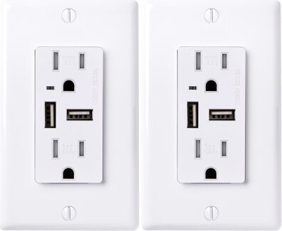 Faith 15-Amp GFCL Tamper Resistant Decorator Outlet