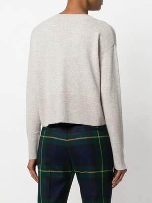 N.Peal cashmere Deep v-neck cropped sweater