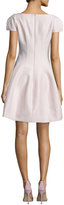 Thumbnail for your product : Halston Tulip-Skirt Split-Neck Dress, Barely Pink