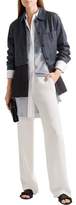 Thumbnail for your product : Elizabeth and James York Detachable Pleated Cotton-Poplin And Denim Jacket