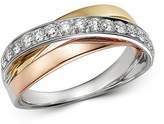 Thumbnail for your product : Bloomingdale's Diamond Three Tone Crossover Band in 14K White Gold, 14K Rose Gold & 14K Yellow Gold, 0.45 ct. t.w. - 100% Exclusive