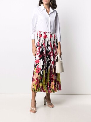 Sara Roka Panelled Floral-Print Shirtdress