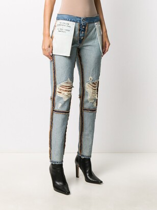 Unravel Project Reversed skinny jeans