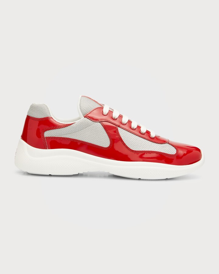 PANTOFOLA D´ORO Leder-Sneaker IMOLA Scudo Patent Low Racing Red Neu&OVP!