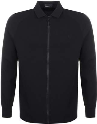 Fred Perry Full Zip Polo T Shirt Black