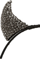 Thumbnail for your product : Jennifer Behr Horns Swarovski crystal-embellished silk headband