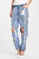 Thumbnail for your product : Ashish Destroyed Sequin Jeans