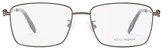 Thumbnail for your product : Mcqueen Eyewear - Skull-embellished Square Metal Glasses - Grey