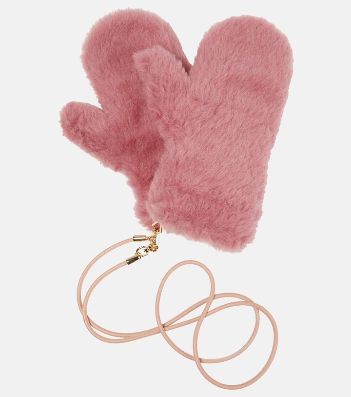 Max Mara Ombrato teddy mittens