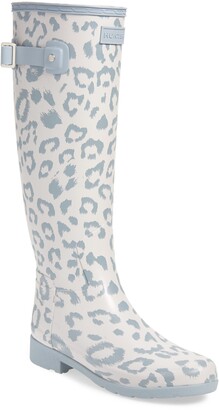 hunter boots leopard print
