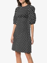 Thumbnail for your product : PASKAL clothes Polka Dot Print Flared Cotton Mini Dress