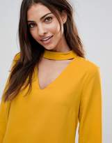 Thumbnail for your product : ENGLISH FACTORY The Choker Neck Long Sleeve Dress