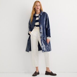 J.Crew Collection trench coat in laminated linen
