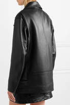 Thumbnail for your product : Acne Studios Myrtle Oversized Leather Biker Jacket - Black