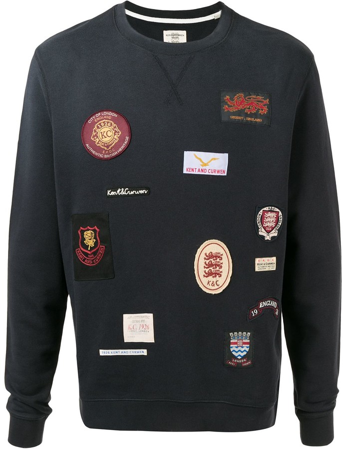 Kent and curwen patch sweatshirt Clearance
