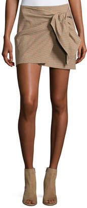 Etoile Isabel Marant Ninon Plaid Mini Skirt, Beige