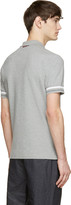 Thumbnail for your product : Moncler Gamme Bleu Grey Striped Sleeve Polo