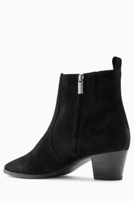 Next Womens Black Western Mini Stud Ankle Boots