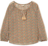Thumbnail for your product : Vanessa Bruno Imika Printed Georgette Blouse - Beige