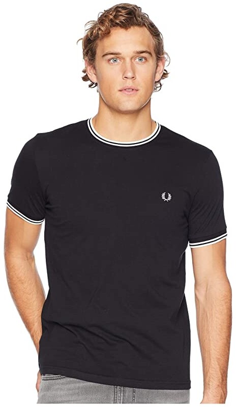 Fred Perry Ringer T-shirt - Black | Shop the world's largest collection of  fashion | ShopStyle