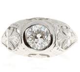 Thumbnail for your product : Vintage Art Nouveau Platinum with 1.10ct Diamond Ring Size 9