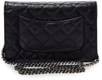 Chanel Navy Calfskin Wallet On A Chain