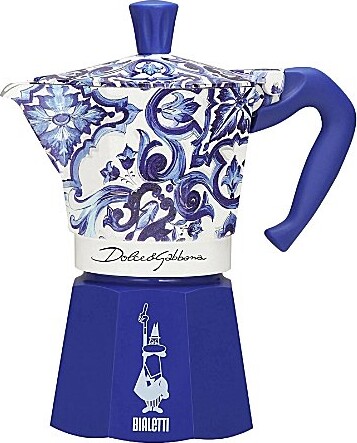 Bialetti x Dolce Gabbana Blu Mediterraneo Moka Express Coffee Maker 6 Cup