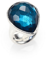 Thumbnail for your product : Ippolita Wonderland Peacock Mother-of-Pearl, Clear Quartz & Sterling Silver Large Teardrop Doublet Ring