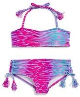 Thumbnail for your product : Billabong 'We Love the Wild' Two-Piece Bandeau Swimsuit (Little Girls)