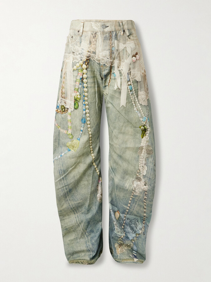 Acne Studios 2006 Wide-Leg Printed Jeans