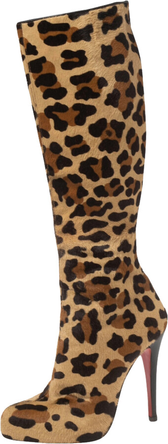 Christian Louboutin Leopard Boots | ShopStyle