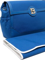 Thumbnail for your product : Balmain Kids Logo-Plaque Panelled Changing Bag