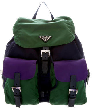 Prada Colorblock Vela Backpack
