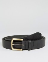 Thumbnail for your product : ASOS Slim Leather Belt With Stripe Emboss